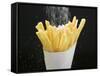 Sprinkling Salt over Chips-null-Framed Stretched Canvas