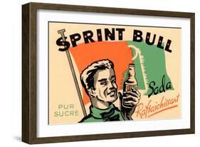 Sprint Bull Soda-null-Framed Art Print