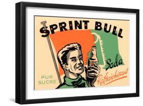 Sprint Bull Soda-null-Framed Art Print