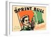 Sprint Bull Soda-null-Framed Art Print