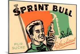 Sprint Bull Soda-null-Mounted Art Print