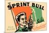 Sprint Bull Soda-null-Mounted Premium Giclee Print