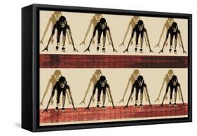 Sprinters-null-Framed Stretched Canvas