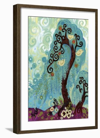 Spritely Blue Willows-Natasha Wescoat-Framed Giclee Print
