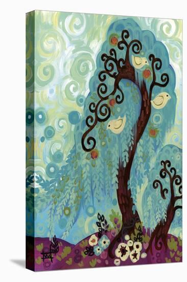 Spritely Blue Willows-Natasha Wescoat-Stretched Canvas