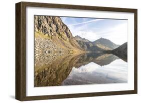 Spronser Lakes Hike, South Tyrol, Italy: The "Long Lake" (Langsee / Lago Lungo)-Axel Brunst-Framed Photographic Print