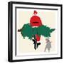 Spruced Up Santa-Jenny Frean-Framed Giclee Print