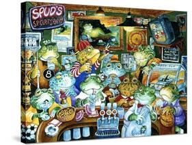 Spud's Sportsbar-Bill Bell-Stretched Canvas