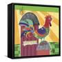Spunky Roosters 2-Holli Conger-Framed Stretched Canvas