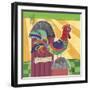 Spunky Roosters 2-Holli Conger-Framed Giclee Print