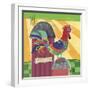 Spunky Roosters 2-Holli Conger-Framed Giclee Print