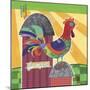 Spunky Roosters 2-Holli Conger-Mounted Giclee Print