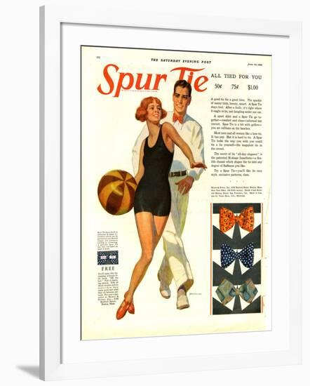 Spur Tie, Magazine Advertisement, USA, 1929-null-Framed Giclee Print