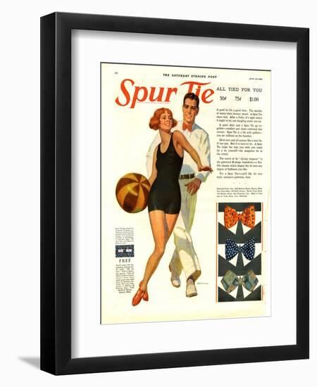 Spur Tie, Magazine Advertisement, USA, 1929-null-Framed Giclee Print