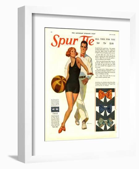 Spur Tie, Magazine Advertisement, USA, 1929-null-Framed Giclee Print