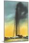 Spurting Oil Well, Oklahoma-null-Mounted Art Print