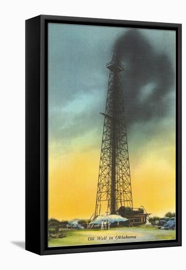 Spurting Oil Well, Oklahoma-null-Framed Stretched Canvas