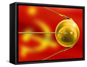 Sputnik 1, Artwork-Detlev Van Ravenswaay-Framed Stretched Canvas