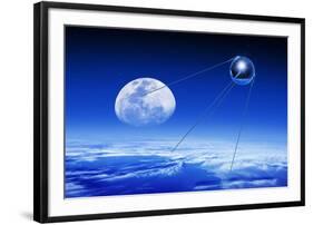 Sputnik 1 Satellite, Composite Image-Detlev Van Ravenswaay-Framed Premium Photographic Print