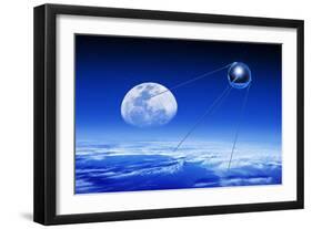 Sputnik 1 Satellite, Composite Image-Detlev Van Ravenswaay-Framed Photographic Print