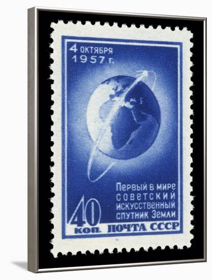 Sputnik 1 Stamp-Detlev Van Ravenswaay-Framed Photographic Print