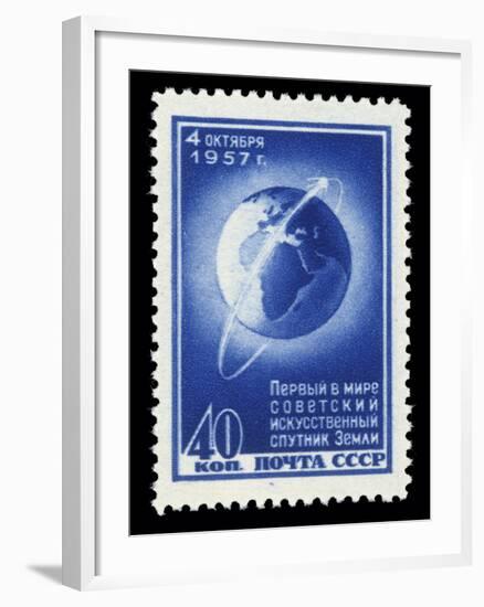 Sputnik 1 Stamp-Detlev Van Ravenswaay-Framed Photographic Print