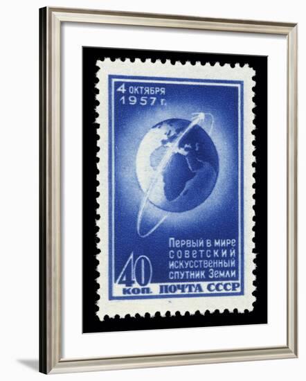 Sputnik 1 Stamp-Detlev Van Ravenswaay-Framed Photographic Print