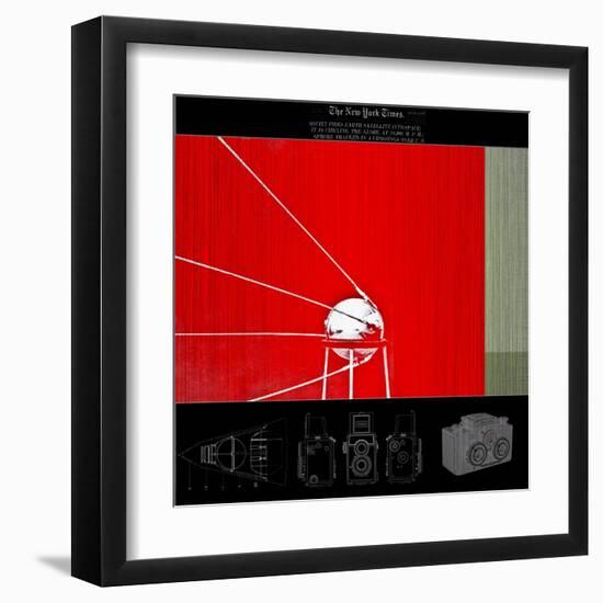 Sputnik Art-NaxArt-Framed Art Print