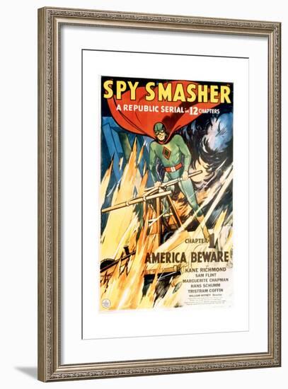 SPY SMASHER, Kane Richmond in 'Chapter 1: America Beware', 1942-null-Framed Art Print