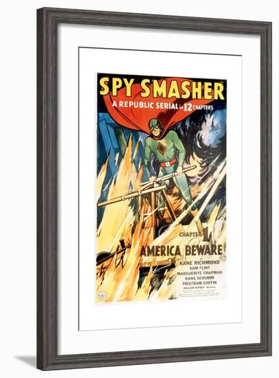 SPY SMASHER, Kane Richmond in 'Chapter 1: America Beware', 1942-null-Framed Art Print