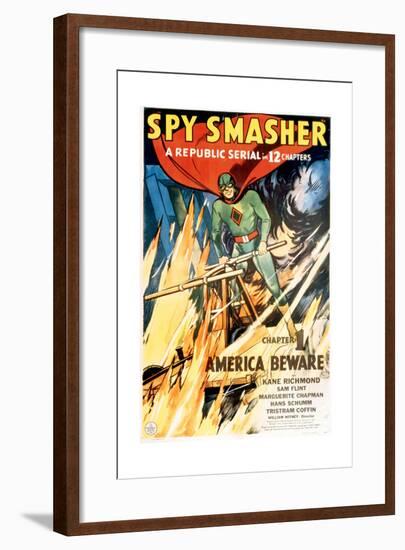 SPY SMASHER, Kane Richmond in 'Chapter 1: America Beware', 1942-null-Framed Art Print