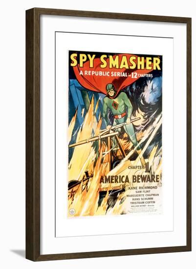 SPY SMASHER, Kane Richmond in 'Chapter 1: America Beware', 1942-null-Framed Art Print