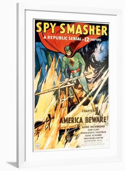Spy Smasher, Kane Richmond in 'Chapter 1: America Beware', 1942-null-Framed Photo