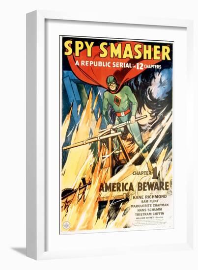 Spy Smasher, Kane Richmond in 'Chapter 1: America Beware', 1942-null-Framed Photo