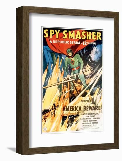 Spy Smasher, Kane Richmond in 'Chapter 1: America Beware', 1942-null-Framed Photo