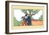 Spying With The Telescope-Maud & Miska Petersham-Framed Premium Giclee Print