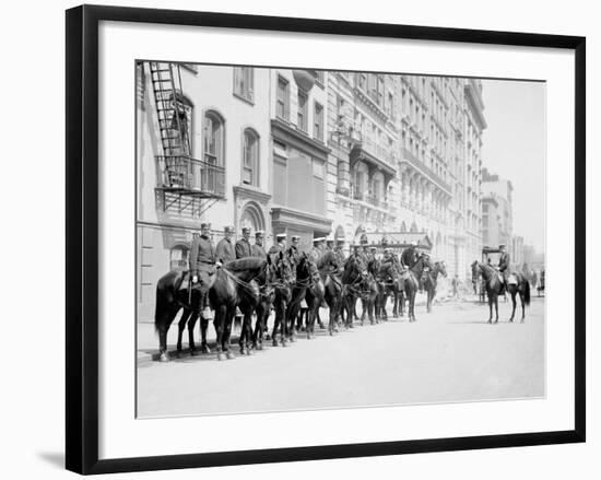 Squad of Mounted Police, New York-null-Framed Photo