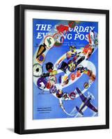 "Squadron Insignia," Saturday Evening Post Cover, August 23, 1941-Ski Weld-Framed Premium Giclee Print