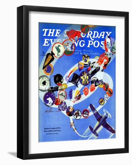 "Squadron Insignia," Saturday Evening Post Cover, August 23, 1941-Ski Weld-Framed Premium Giclee Print