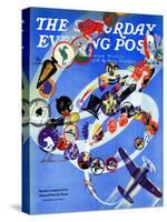 "Squadron Insignia," Saturday Evening Post Cover, August 23, 1941-Ski Weld-Stretched Canvas