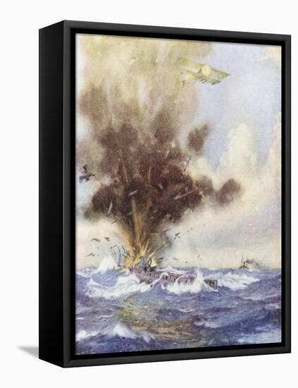 Squadron Leader Arthur Bigsworth Attacks with Bombs a German Submarine-H. G. Swanwick-Framed Stretched Canvas