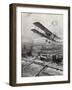 Squadron Leader Spenser Grey Flying over Cologne, 8 October 1914-W. Avis-Framed Giclee Print