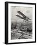 Squadron Leader Spenser Grey Flying over Cologne, 8 October 1914-W. Avis-Framed Giclee Print