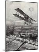 Squadron Leader Spenser Grey Flying over Cologne, 8 October 1914-W. Avis-Mounted Giclee Print