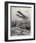 Squadron Leader Spenser Grey Flying over Cologne, 8 October 1914-W. Avis-Framed Giclee Print