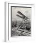 Squadron Leader Spenser Grey Flying over Cologne, 8 October 1914-W. Avis-Framed Giclee Print