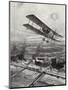 Squadron Leader Spenser Grey Flying over Cologne, 8 October 1914-W. Avis-Mounted Giclee Print