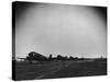 Squadron of C-47 Cargo Transports Preparing for an Evening Take Off During WWII-null-Stretched Canvas