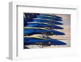 Squadron of F/A-18 Hornet fighters-null-Framed Art Print