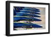 Squadron of F/A-18 Hornet fighters-null-Framed Art Print